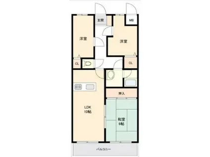 シティコーポ廿日市(3LDK/4階)の間取り写真