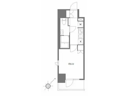 エヌステージ秦野駅前(1K/10階)の間取り写真