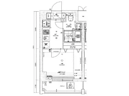 アマヴェル洗足(1K/7階)の間取り写真