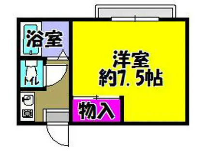 暁21 0号館(1K/2階)の間取り写真