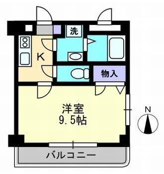 AT・LIFE大門(1K/4階)の間取り写真
