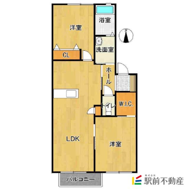 ラシエロC(2LDK/2階)の間取り写真