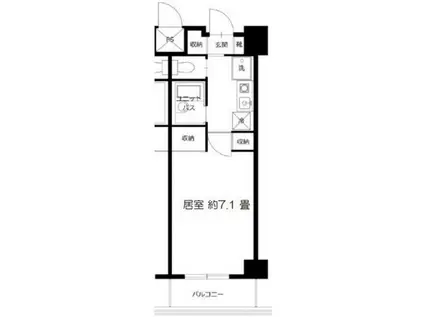 アーツ芝浦(1K/11階)の間取り写真