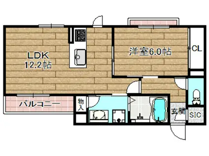 CASETTA DI GATTO(1LDK/3階)の間取り写真