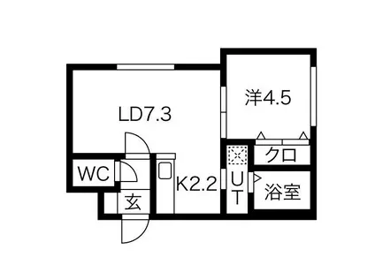 PUROSANGUE(1LDK/4階)の間取り写真