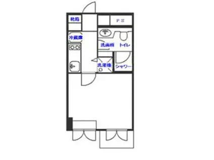 カサデリア自由が丘(1K/2階)の間取り写真