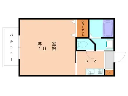 橘倶楽部 六番館(1K/1階)の間取り写真