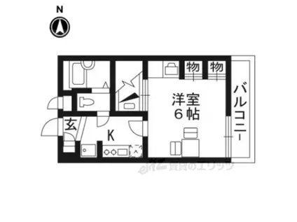 レオパレスPOLESTAR3(1K/3階)の間取り写真