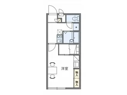 レオパレスポートサイドII(1K/2階)の間取り写真