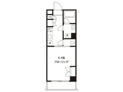 ミテッツァ大森II(1K/4階)の間取り写真