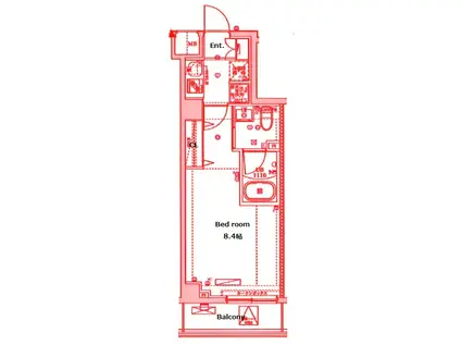 SQUARE CITY 東白楽 MAXIV(1K/3階)の間取り写真