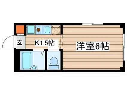 ビバリーヒルズC(ワンルーム/1階)の間取り写真