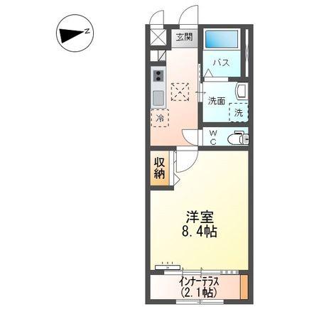 プレシャスワン翔(1K/1階)の間取り写真