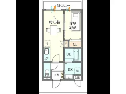林4丁目アパート(1LDK/1階)の間取り写真