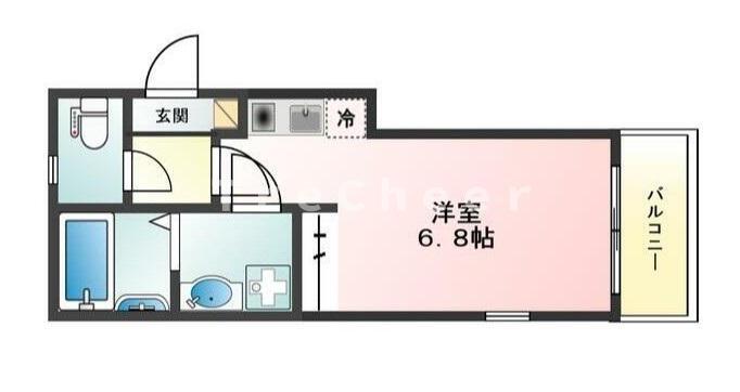 R・プレイス東新宿(ワンルーム/1階)の間取り写真