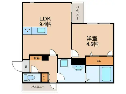 SEVERINE AMAGI(1LDK/2階)の間取り写真