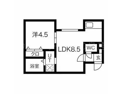 イデアル(1LDK/3階)の間取り写真