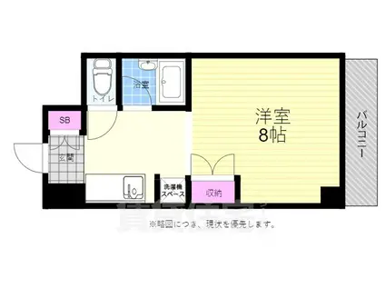 SNOW HOUSE2 旧リヴィエラ1(1K/2階)の間取り写真