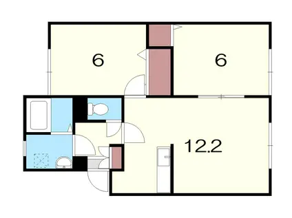 パークアベニュー もみじ台(2LDK/3階)の間取り写真