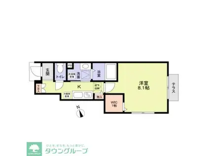 MONT LAUTMNE YASHIO(1K/1階)の間取り写真