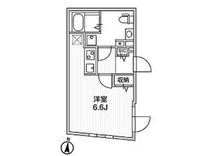 BRANCHE阿佐ヶ谷(ワンルーム/4階)の間取り写真