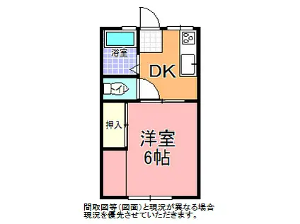 メゾンド・カクライ(1DK/2階)の間取り写真