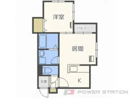 プラトリーナ澄川(1LDK/4階)の間取り写真