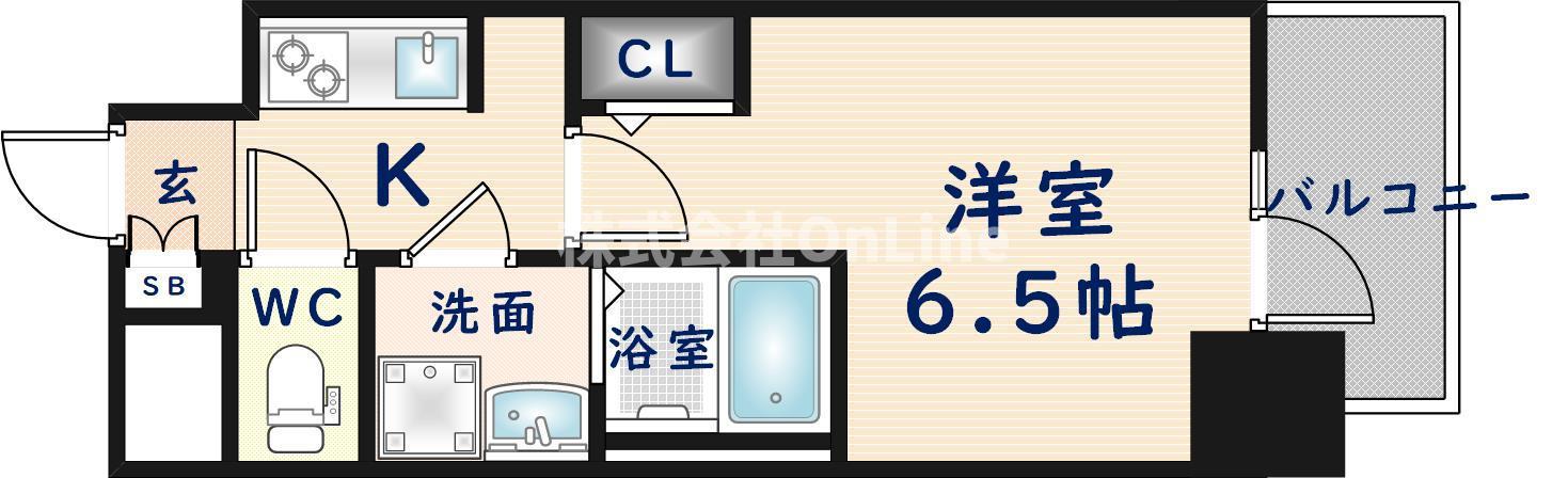 S-RESIDENCE高井田BELETA(1K/10階)の間取り写真
