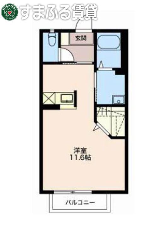 AC岡崎II(ワンルーム/1階)の間取り写真