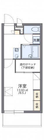 レオパレスグルーデテンポ(1K/2階)の間取り写真