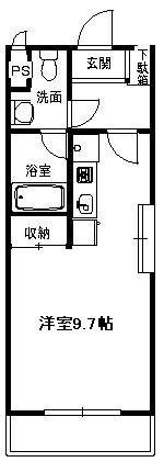 ゴールドウィン湘南(ワンルーム/1階)の間取り写真