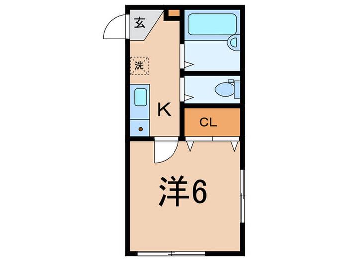 LSヒルズ(1K/1階)の間取り写真