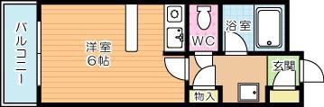 シティルーム中井II(ワンルーム/1階)の間取り写真