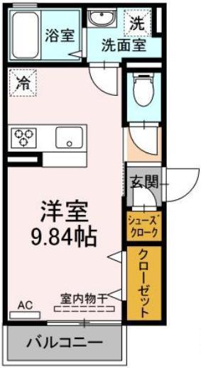 ハピネスアイワ大塚(ワンルーム/2階)の間取り写真