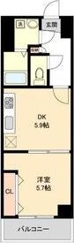 DUO FEEL守山(1DK/5階)の間取り写真