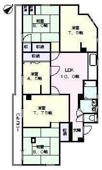 マンションBS(5LDK/2階)の間取り写真