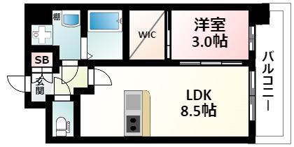 セレニテ西中島アリア壱番館(1LDK/5階)の間取り写真