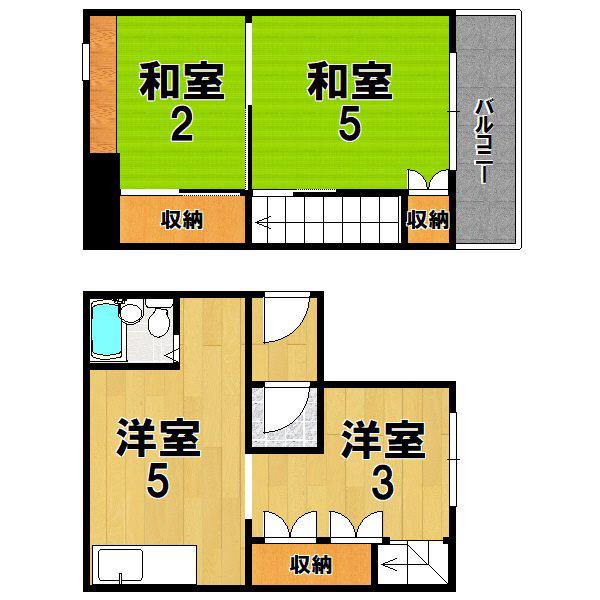 リエール北野(3K/1階)の間取り写真
