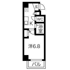 クレストステージ名駅(1K/5階)の間取り写真