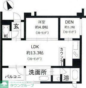 パークホームズ覚王山 イースト(1SLDK/3階)の間取り写真
