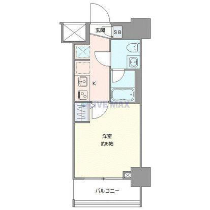 ジェノヴィア平塚IV(1K/9階)の間取り写真