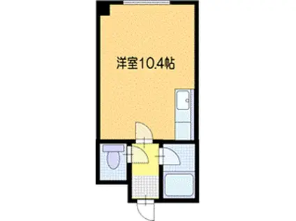 セントラルハイツI(1K/4階)の間取り写真