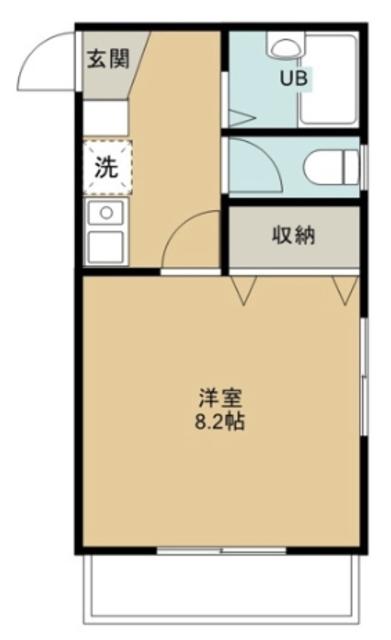 モンシャトー2号館(1K/3階)の間取り写真