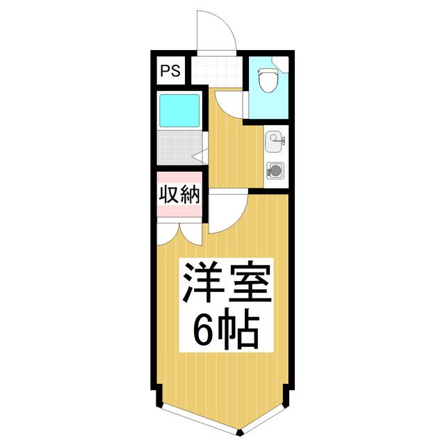 ベルメゾン(1K/1階)の間取り写真