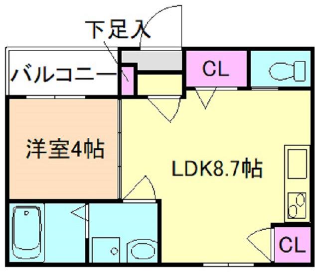 I MAISON BENIT(1LDK/3階)の間取り写真