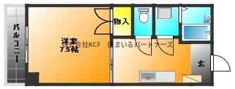 丸善インタービル(1K/3階)の間取り写真