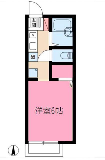パークサイド五才美(1K/2階)の間取り写真