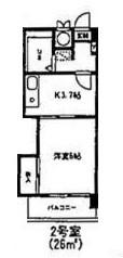 サンヴィレッジ平尾(1K/4階)の間取り写真