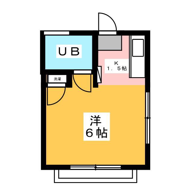 ハイツマスダ(ワンルーム/1階)の間取り写真