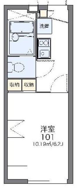 レオパレスルミエール(1K/2階)の間取り写真